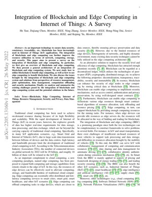 PDF Document Cover - Integration of Blockchain and Edge Computing in IoT: Survey and Analysis